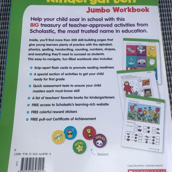 Kindergarten Preschool Homeschool kids workbooks Reading Math & more, total of 4 - Picture 7 of 10